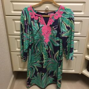 Lilly Pulitzer dress Navy, Green, and Pink, size 4